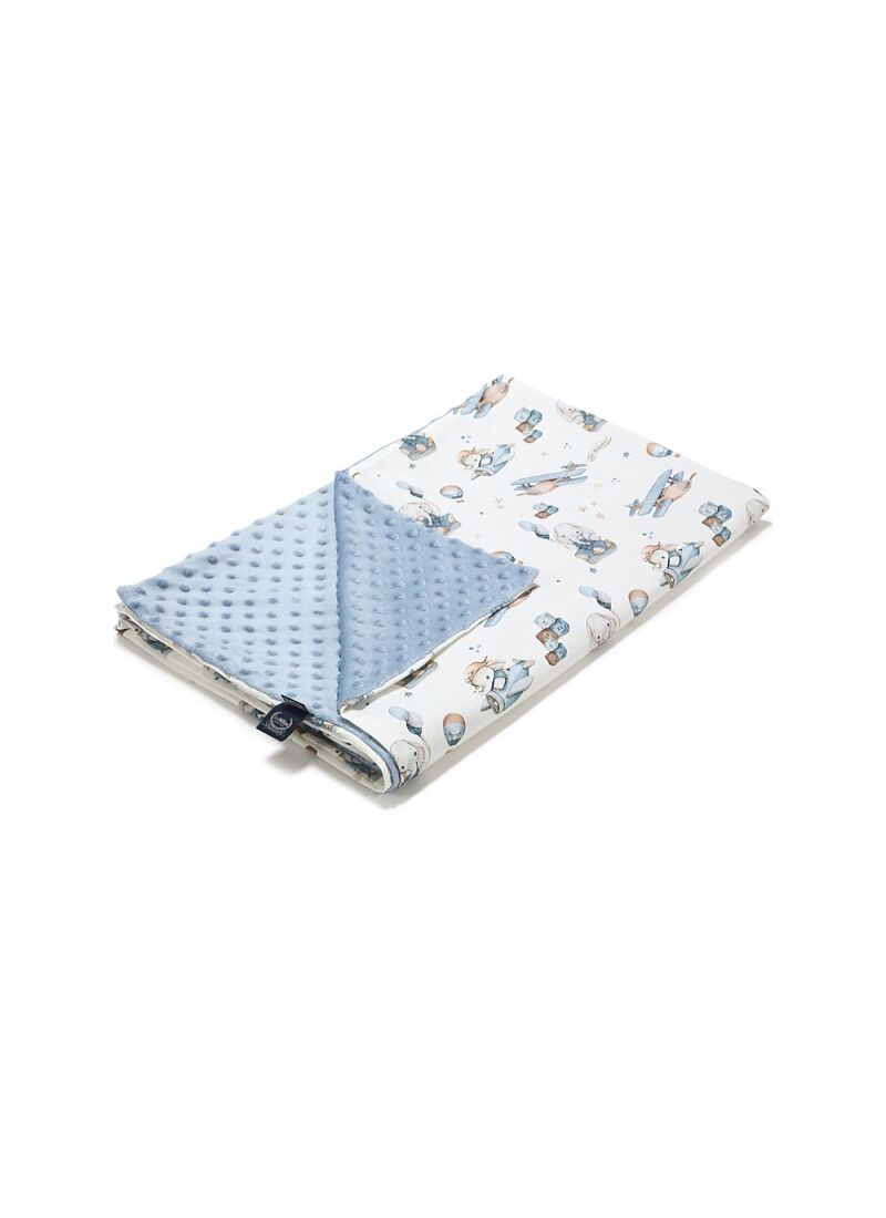 CRADDLE BLANKET (80x100) SIMBO WIND BLUE