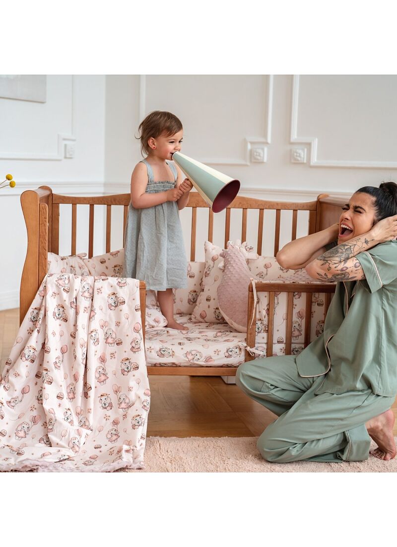 CRADDLE BLANKET (80Χ100) ROSSIE SMOKE ROSE