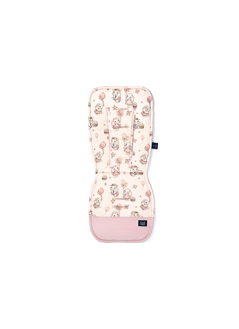 STROLLER PAD ROSSIE VELVET SMOKE ROSE MULTI