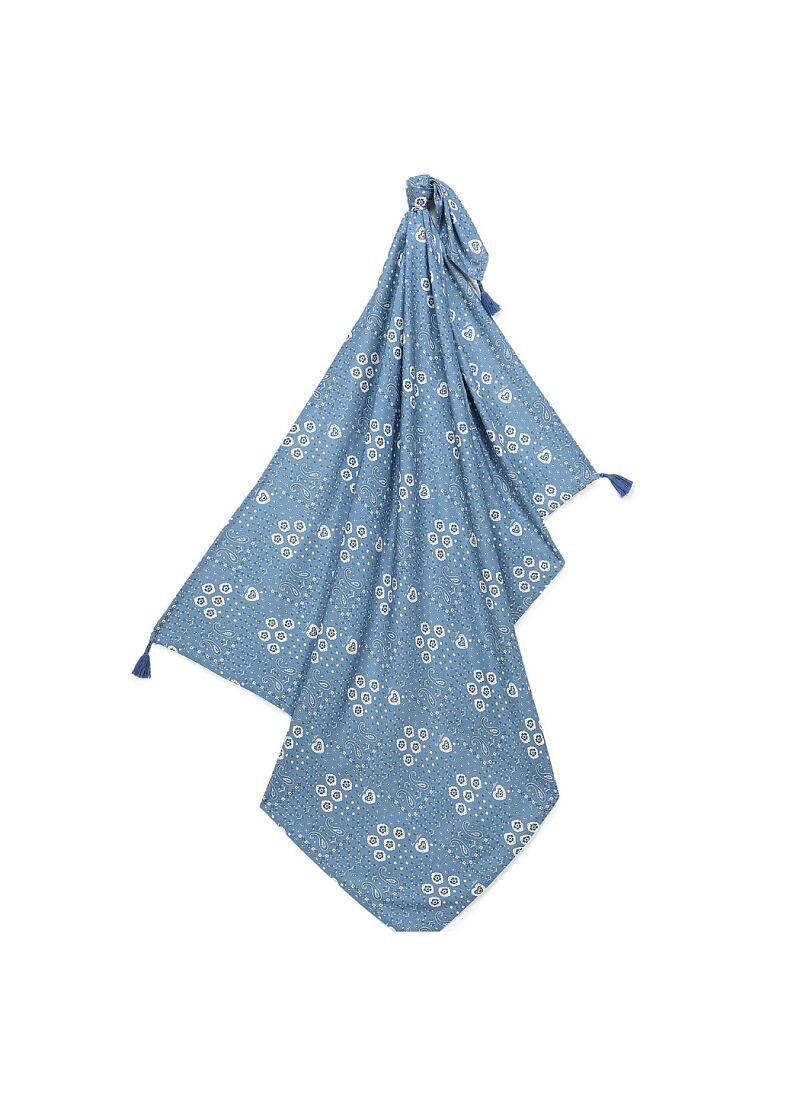 MUSLIN BLANKET BANDANA DENIM