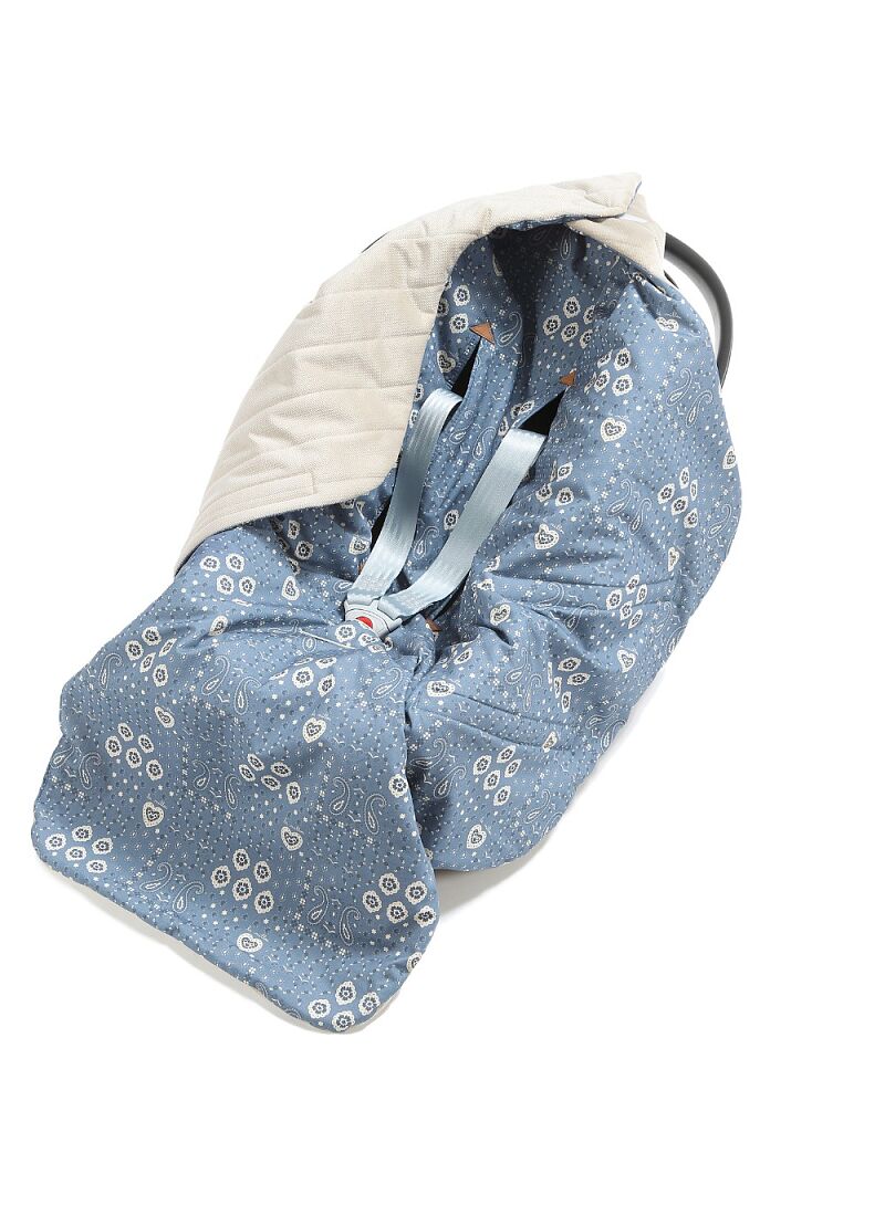 CAR SEAT BLANKET BANDANA DENIM