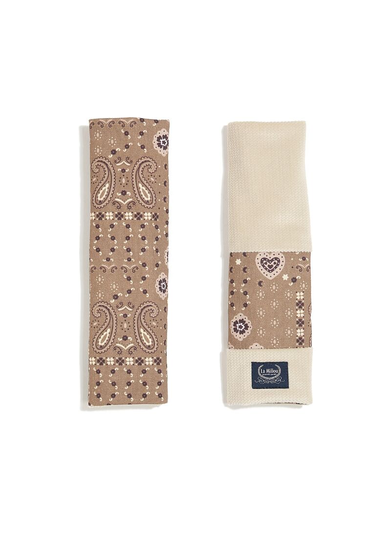SEAT BELT COVER BAMBILAND VELVET BANDANA MOCCA