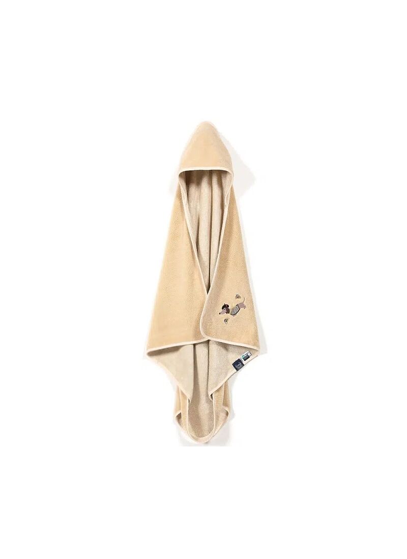 BABY CUDDLE N DRY TOWEL BAMBOO PIERRE THE DOG SAND