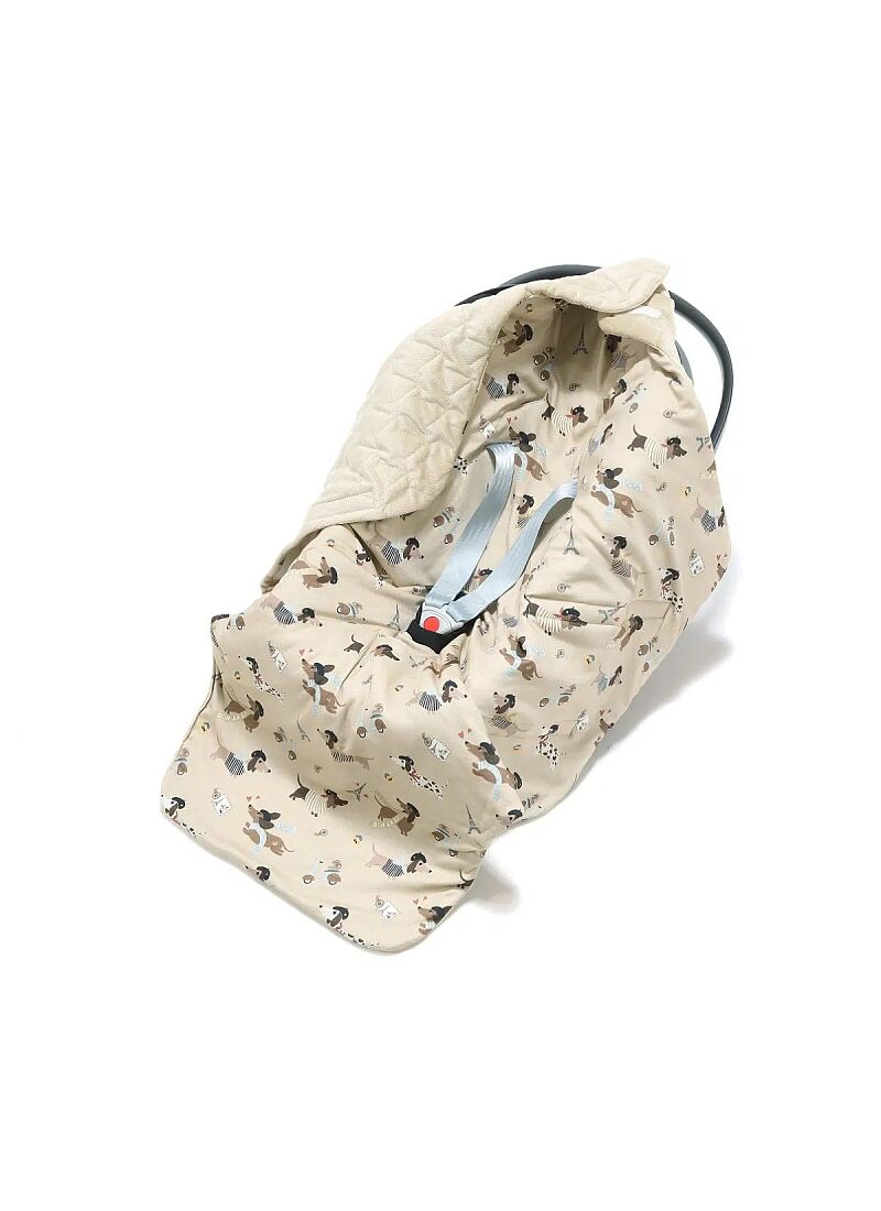 CAR SEAT BLANKET PIERRE THE DOG SAND MULTI