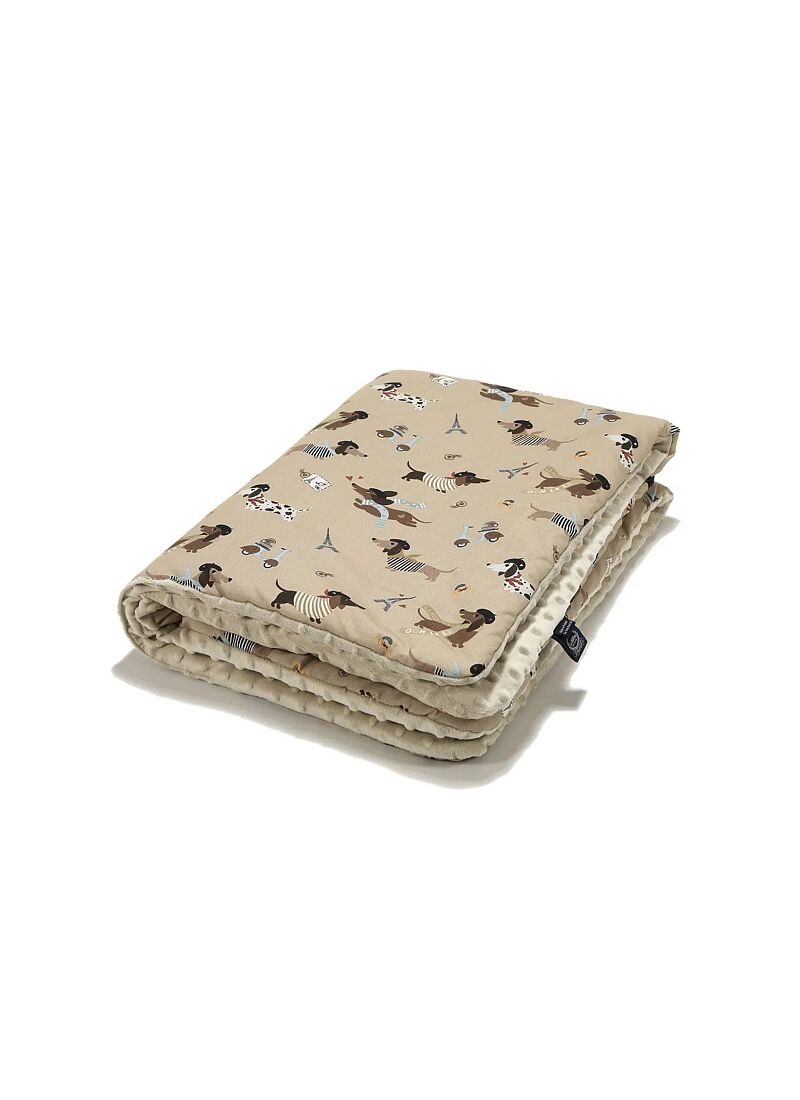 CRIB BLANKET (110x140) PIERRE THE DOG SAND