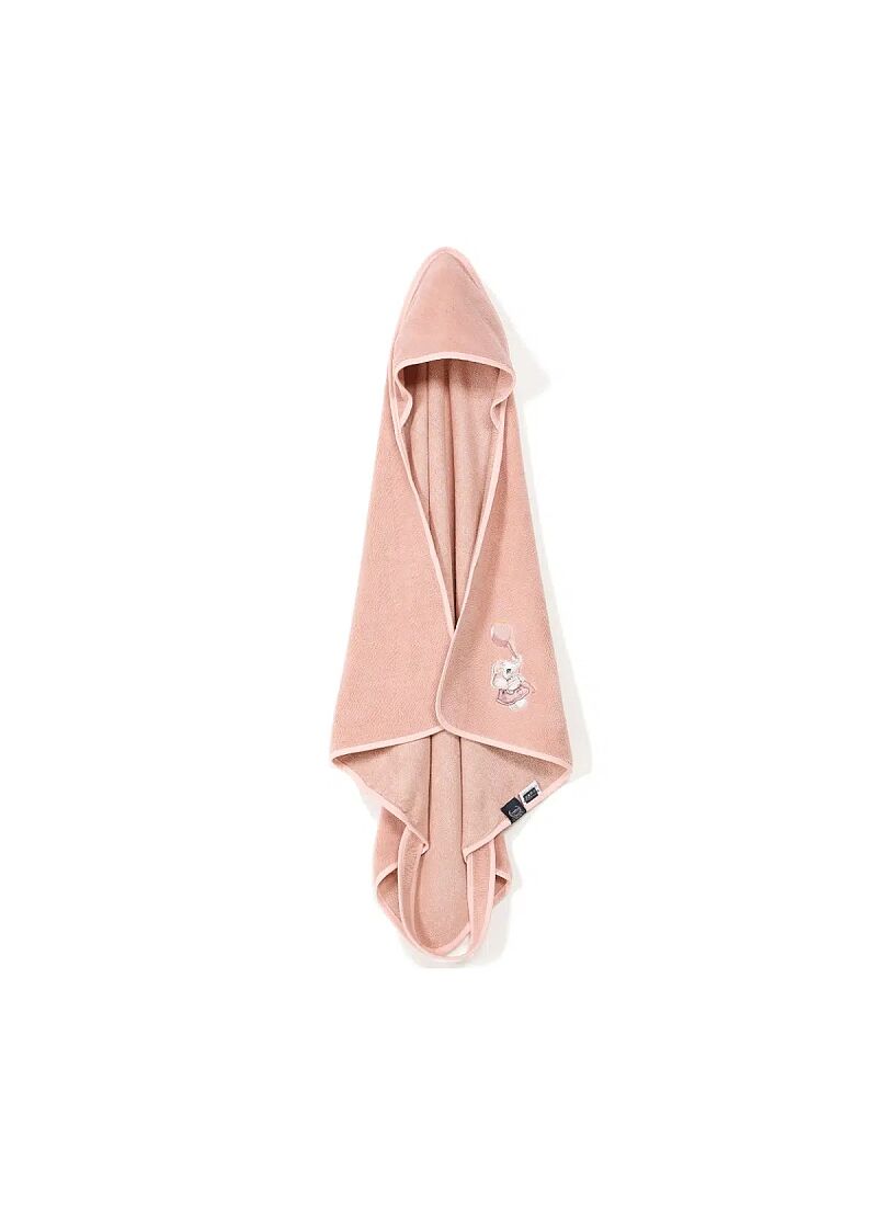 BABY CUDDLE N DRY TOWEL BAMBOO NEWBORN PINK ROSSIE