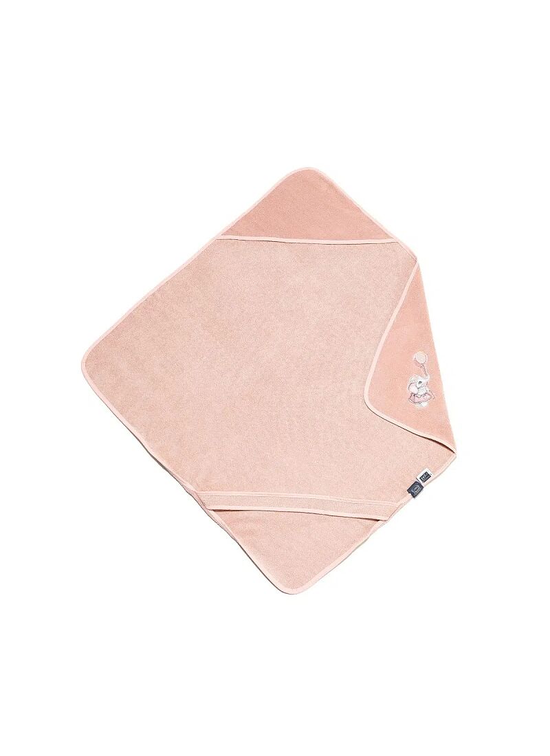 BABY CUDDLE N DRY TOWEL BAMBOO NEWBORN PINK ROSSIE