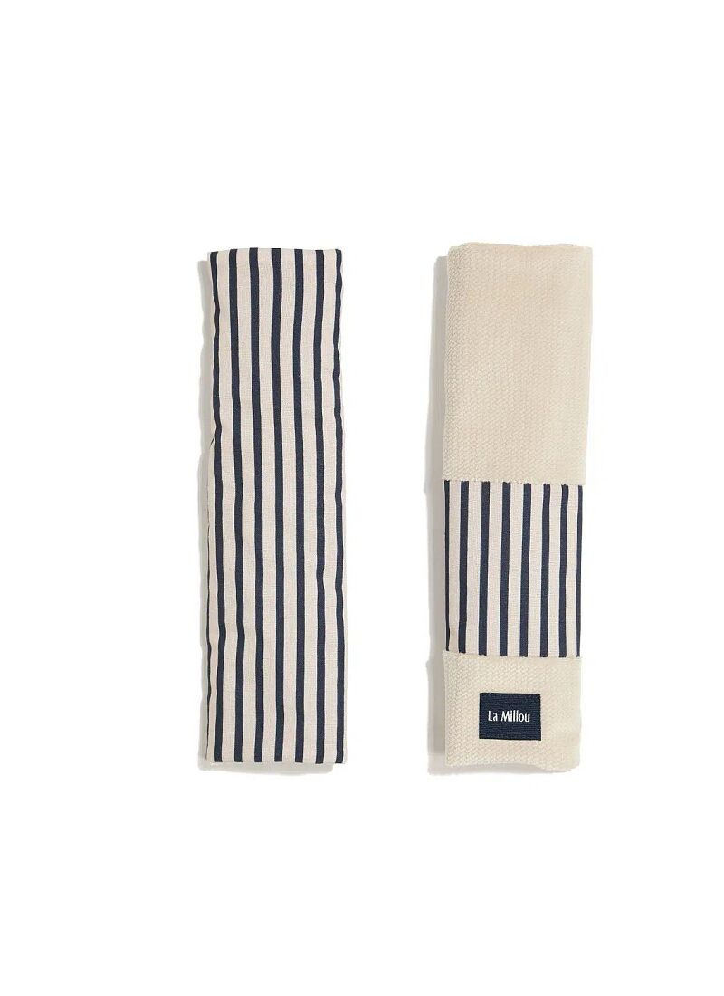 SEAT BELT COVER BAMBILAND STRIPES NAVY