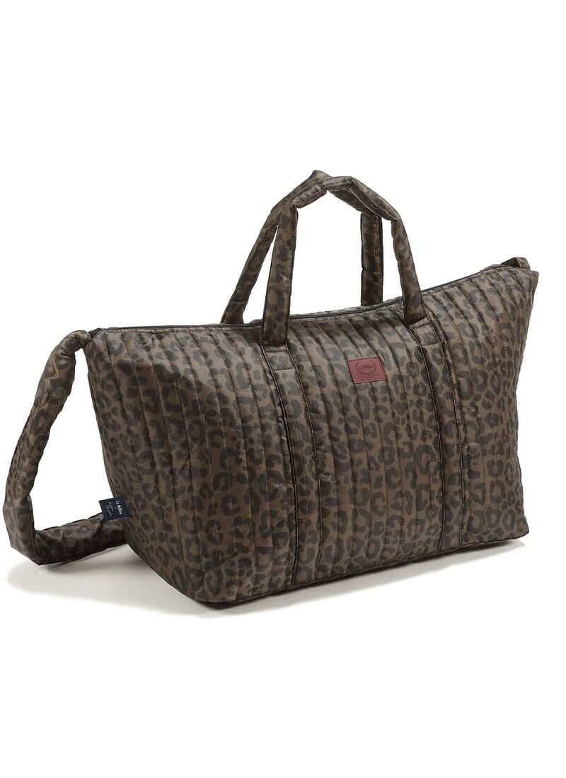 TRAVEL BAG LEOPARD CHOCO