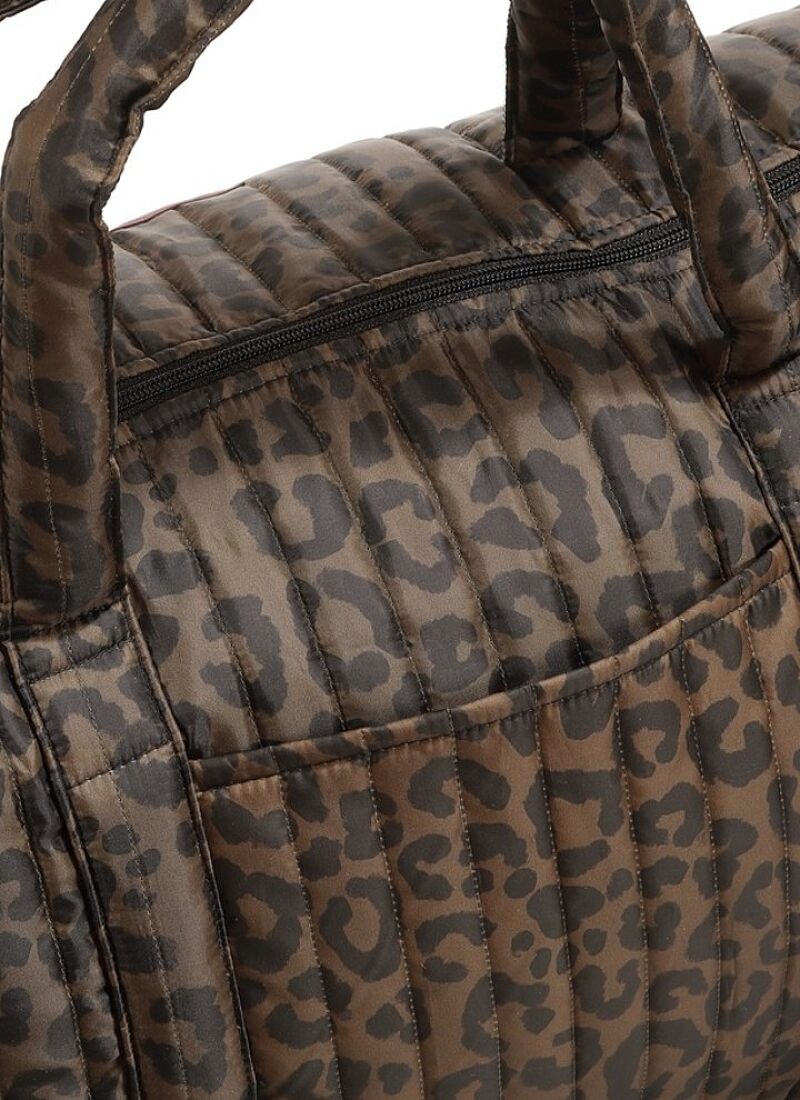 TRAVEL BAG LEOPARD CHOCO