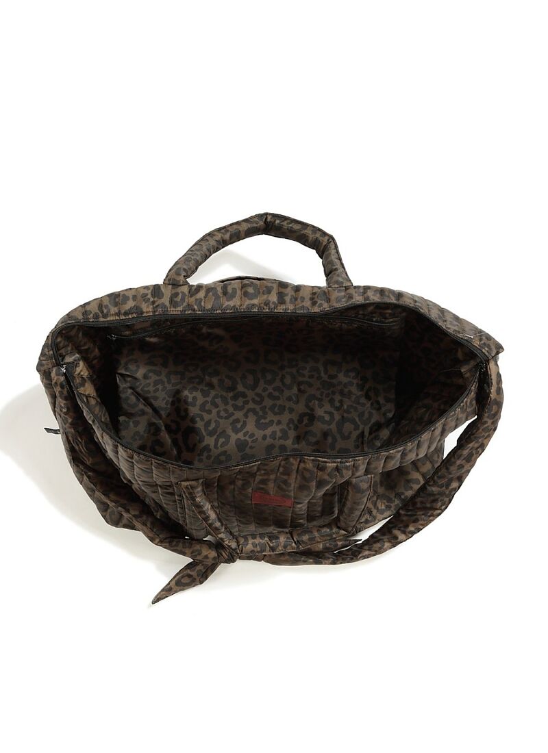 TRAVEL BAG LEOPARD CHOCO