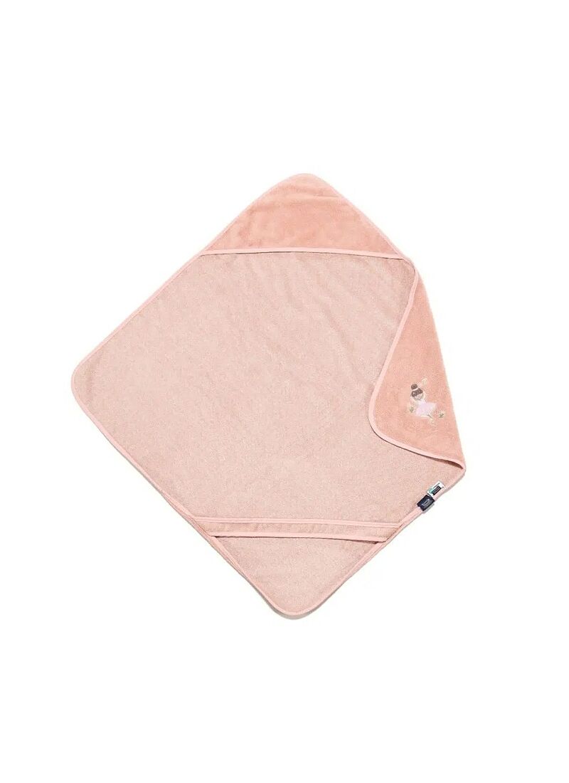 BABY CUDDLE N DRY TOWEL BAMBOO PINK BALLERINE