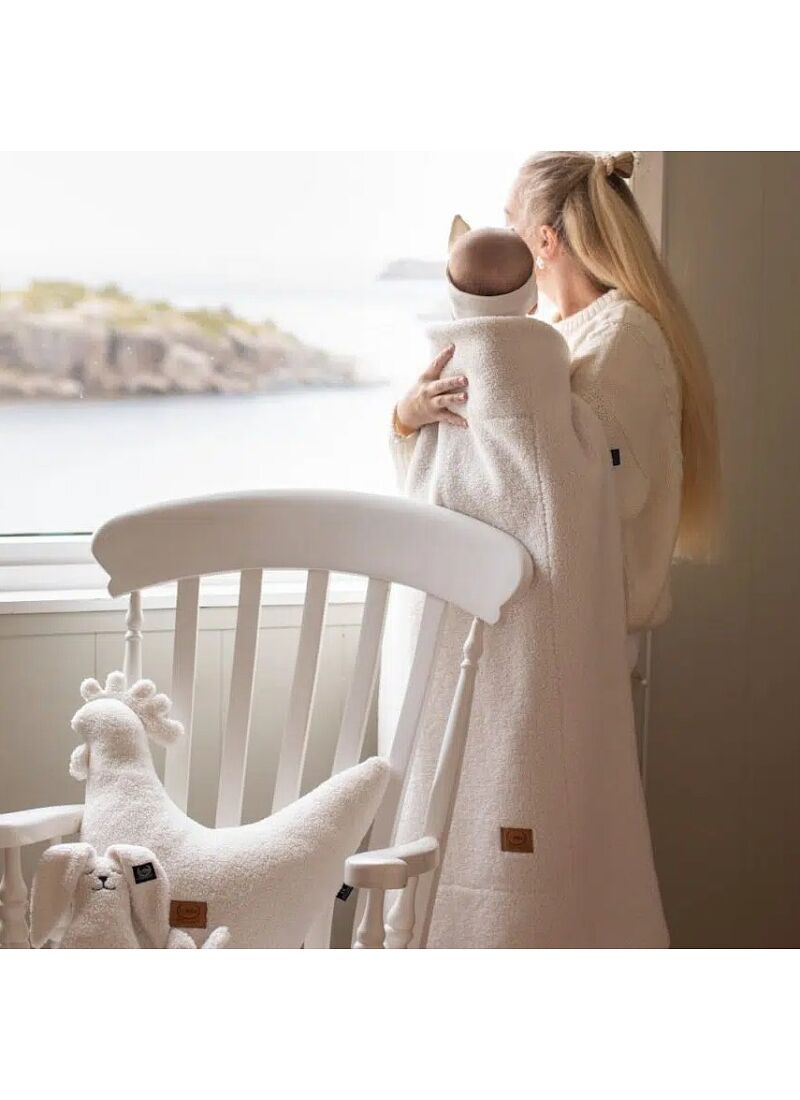 CRADDLE BLANKET (80X100) TEDDY CREAM