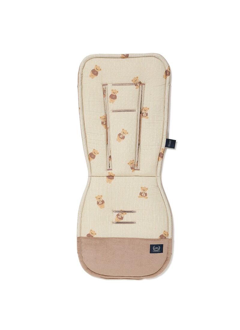 STROLLER PAD BABY BEAR VELVET MOCCA MULTI