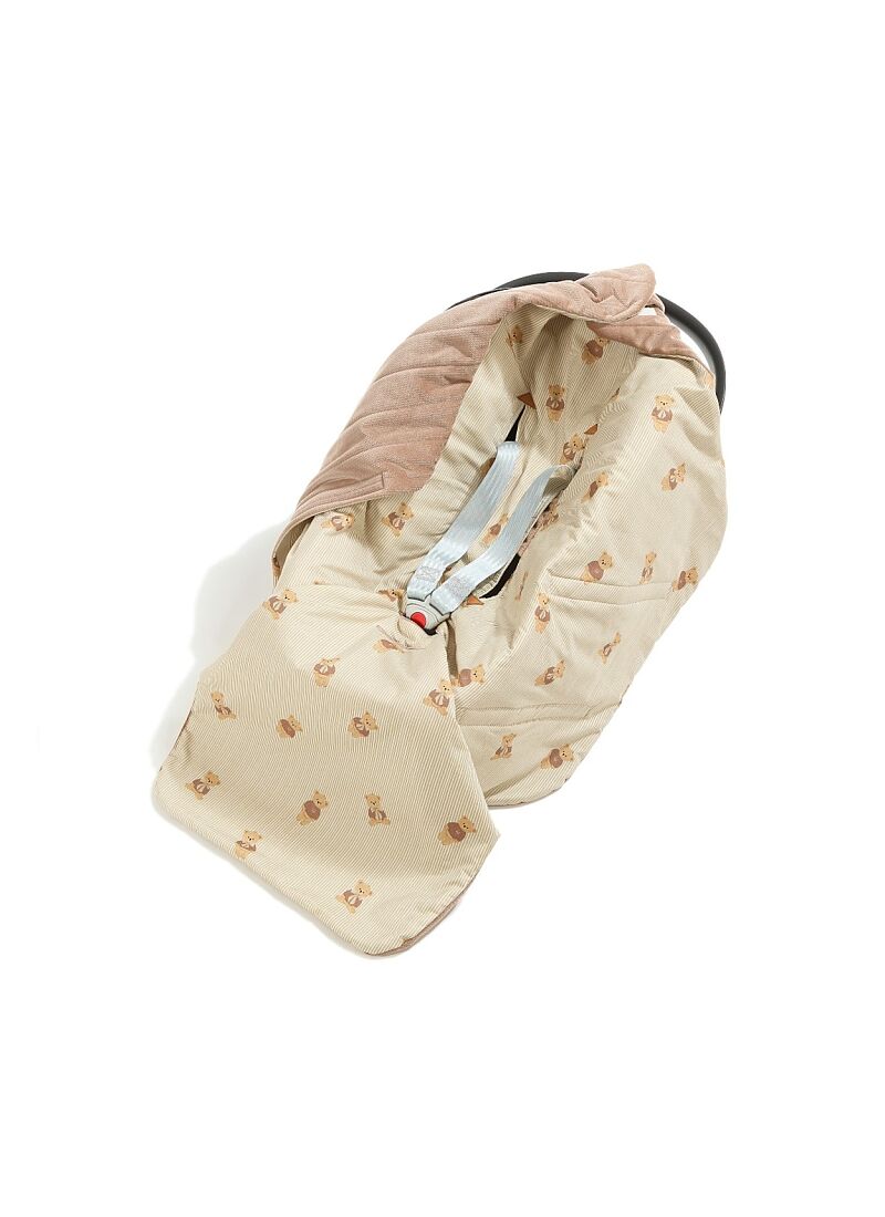 CAR SEAT BLANKET BABY BEAR MULTI