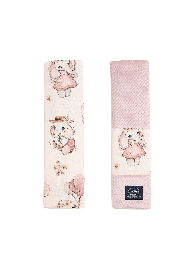 SEAT BELT COVER ROSSIE VELVET SMOKE ROSE