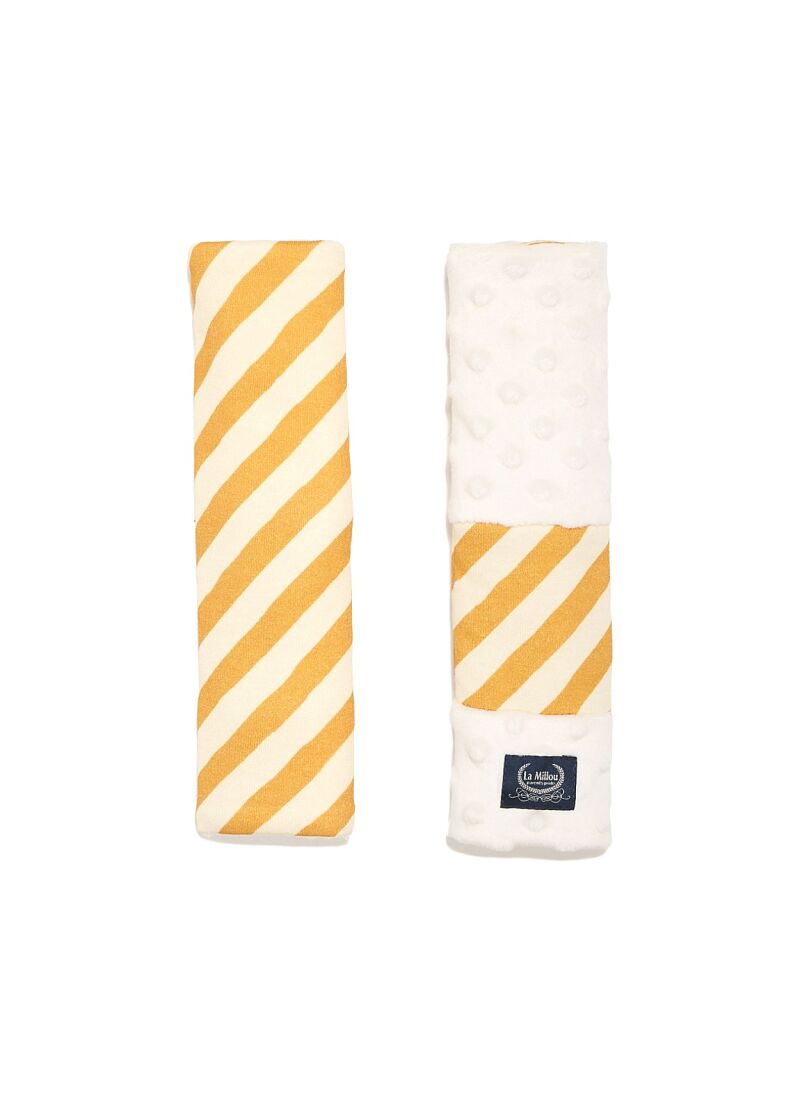 SEAT BELT COVER SHEELA STRIPES ECRU