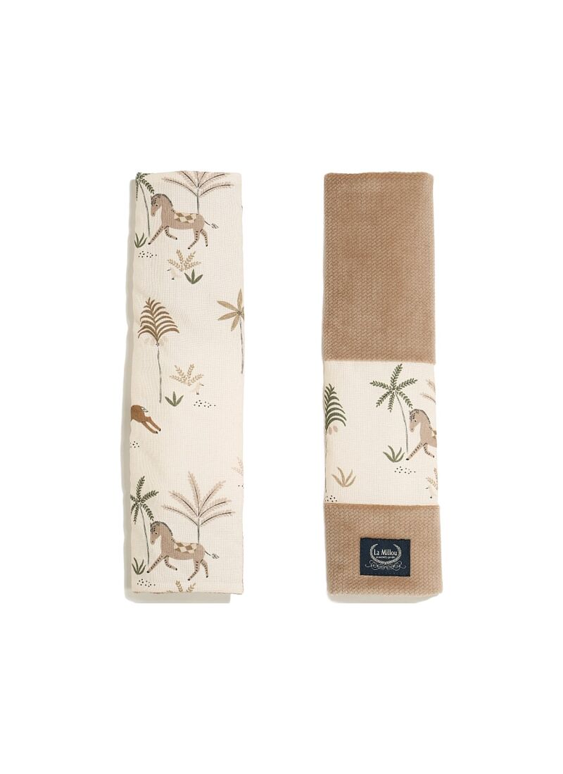 SEAT BELT COVER LITTLE SAVANNAH VELVET MOCCA