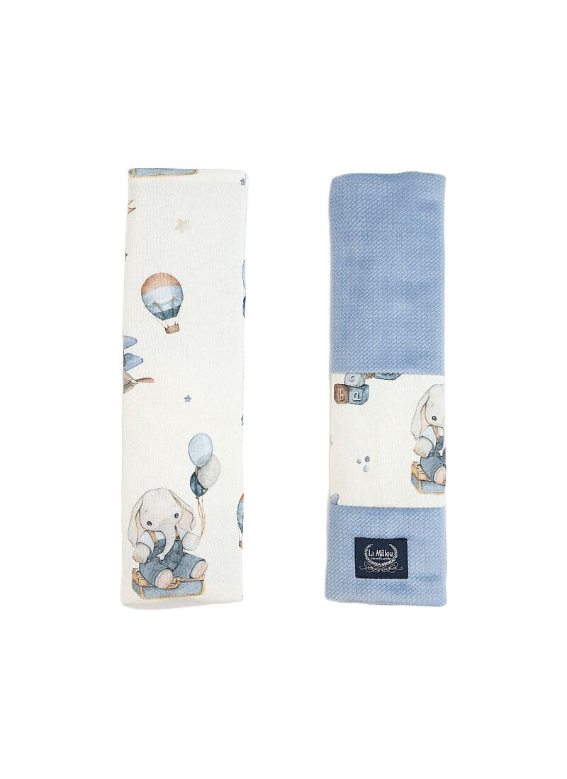SEAT BELT COVER SIMBO VELVET WIND BLUE