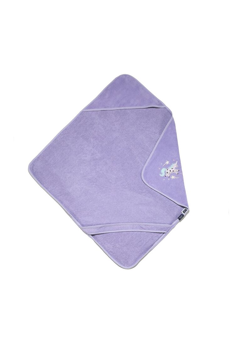 BABY CUDDLE N DRY TOWEL BAMBOO LADY UNICORN PURPLE