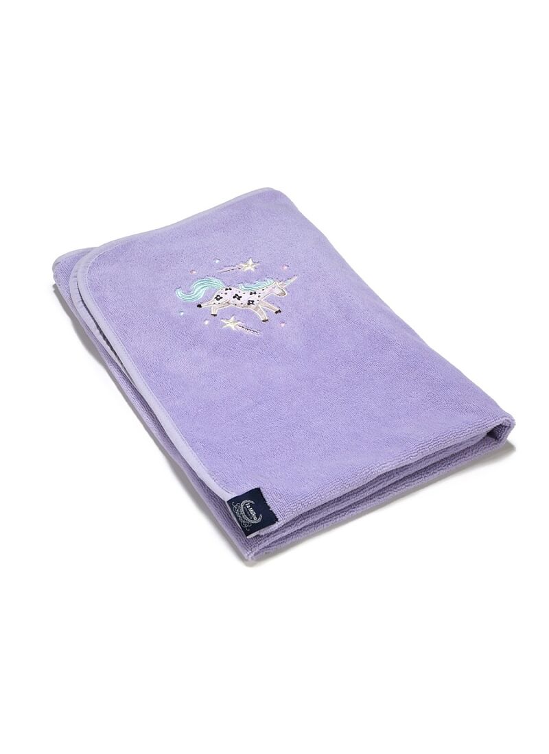 BABY CUDDLE N DRY TOWEL BAMBOO LADY UNICORN PURPLE