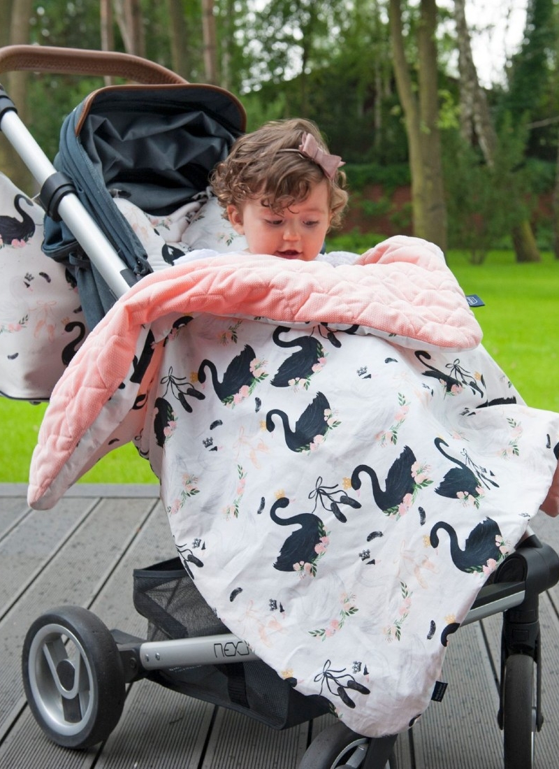 STROLLER PAD MOONLIGHT SWAN VELVET SMOKE ROSE CLASSIC