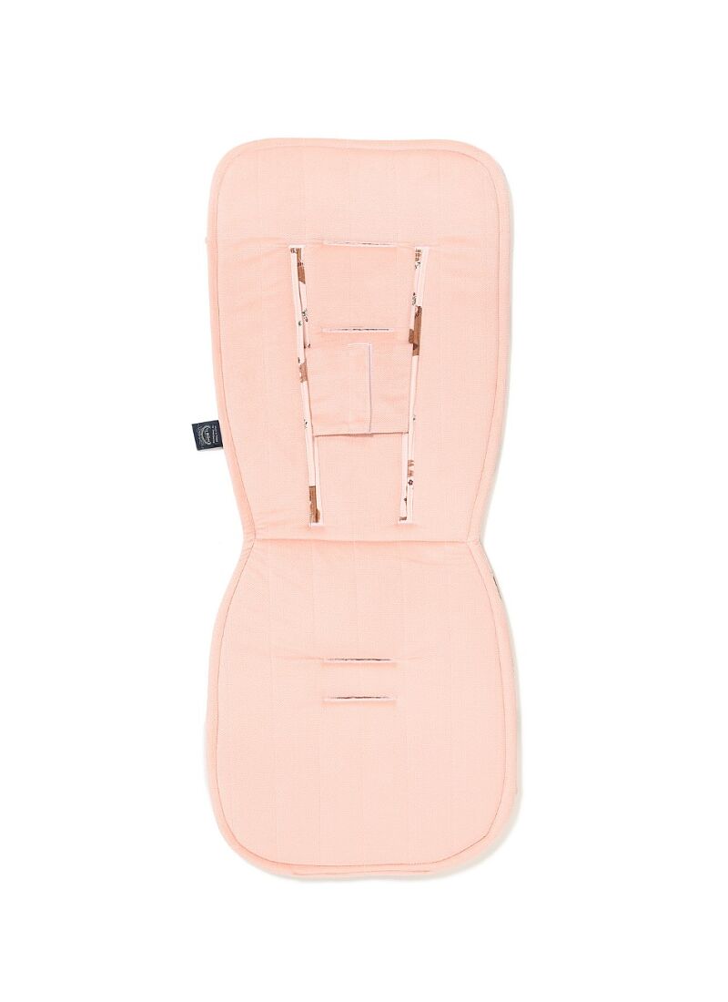 STROLLER PAD MOO MEADOW VELVET POWDER PINK MULTI