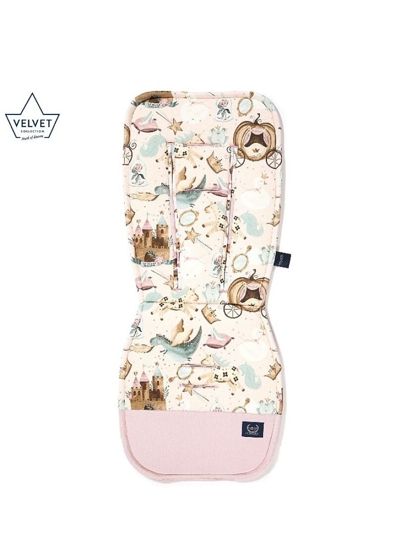 STROLLER PAD PRINCESS VELVET SMOKE ROSE MULTI