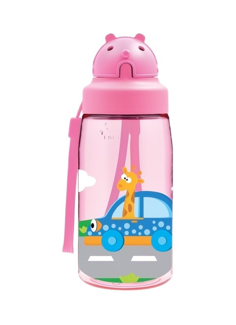BOTTLE TRITAN CARS PINK
