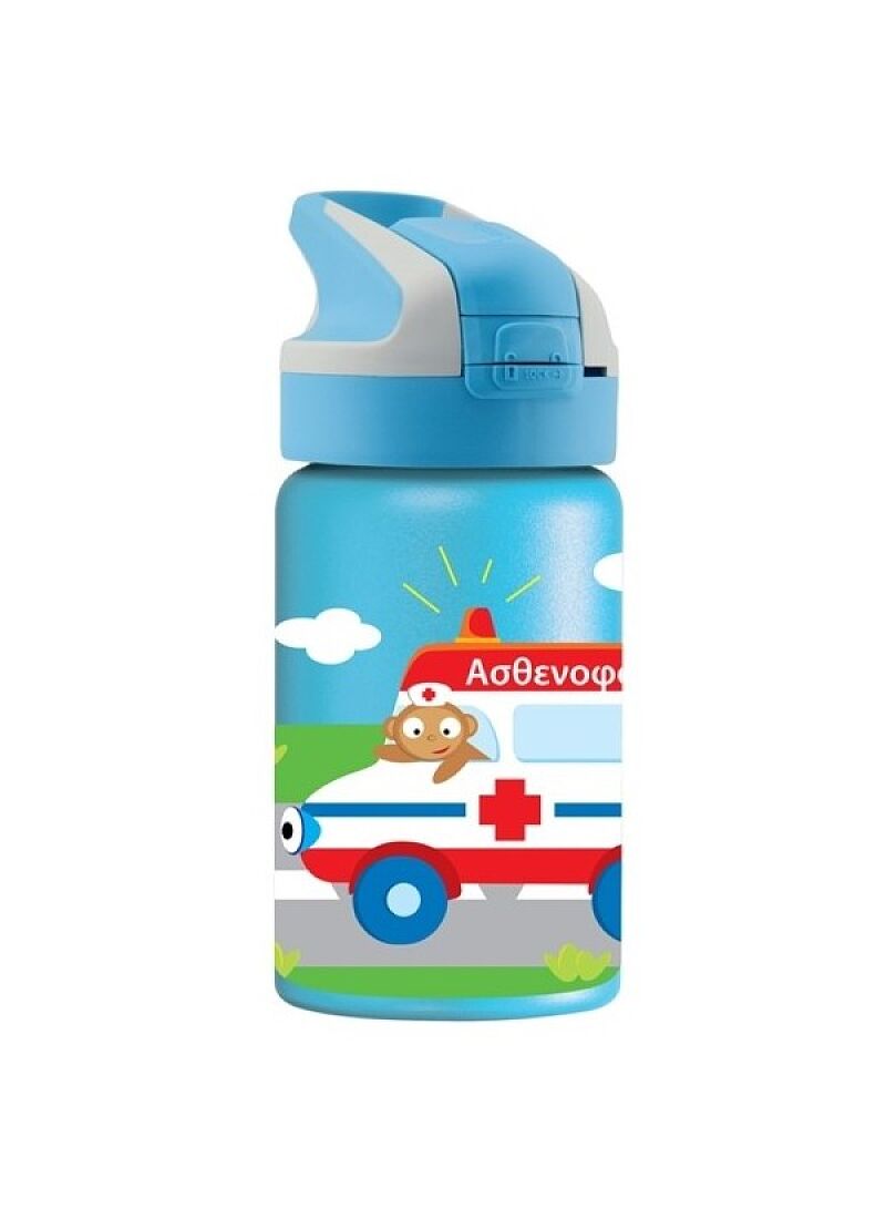 BOTTLE THERMOS CARS BLUE