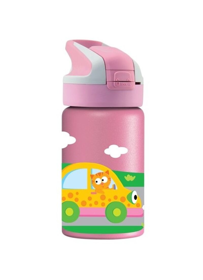 BOTTLE THERMOS CARS PINK