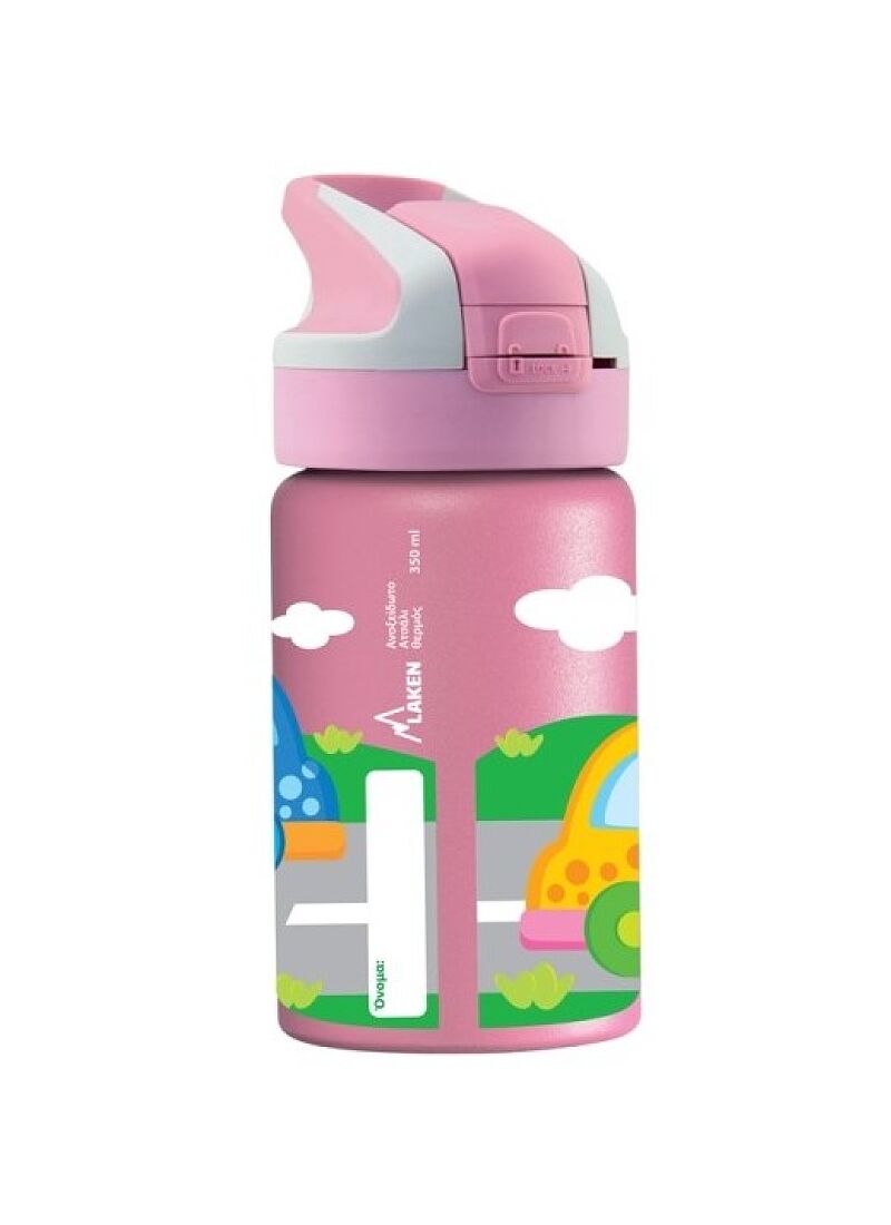 BOTTLE THERMOS CARS PINK
