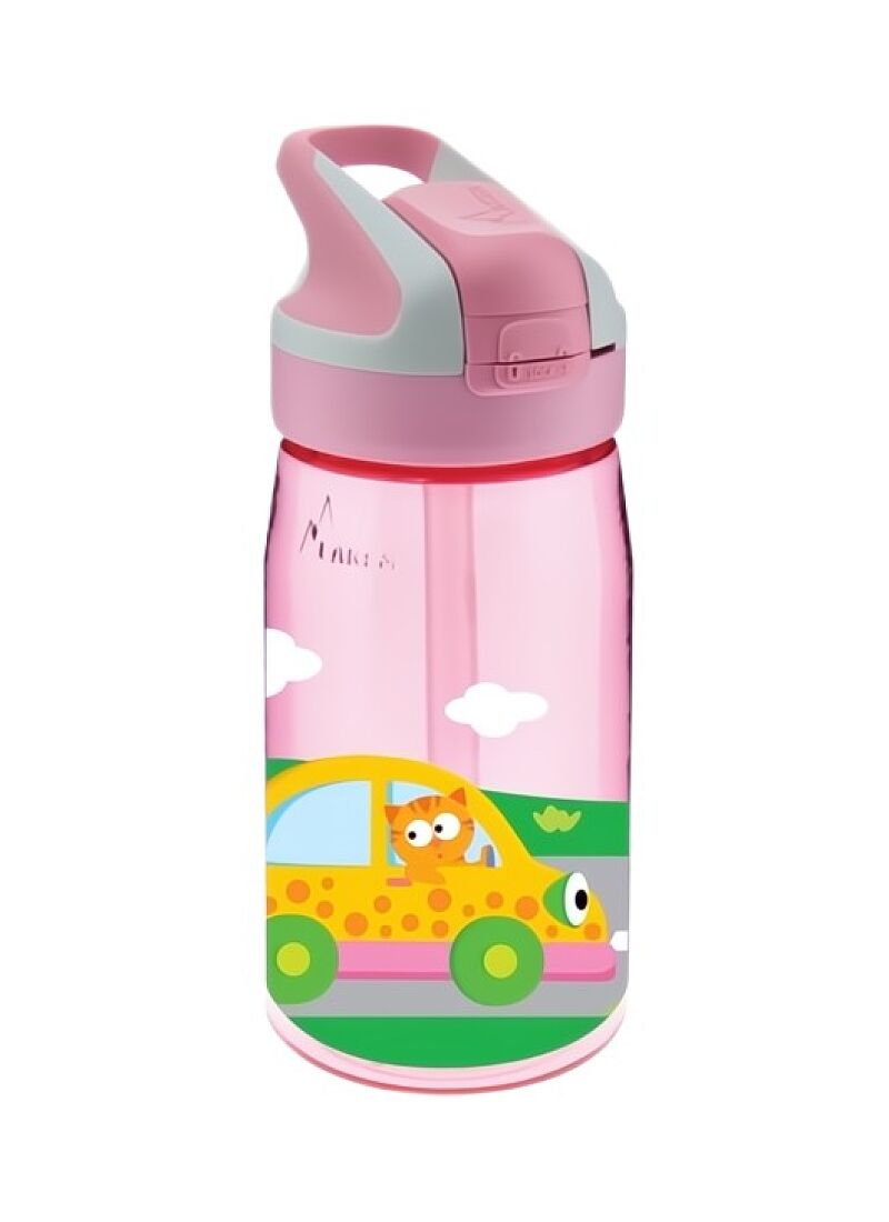 BOTTLE TRITAN CARS PINK