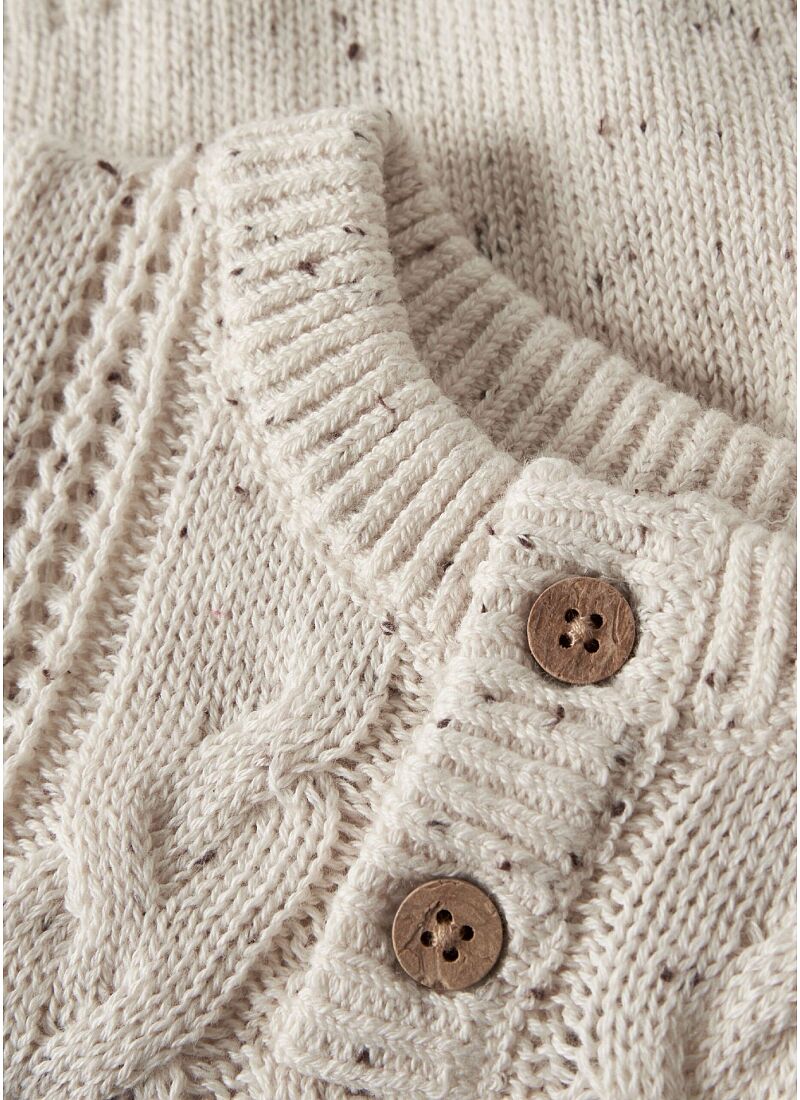 CABLE KNITTED VEST TURTLEDOVE