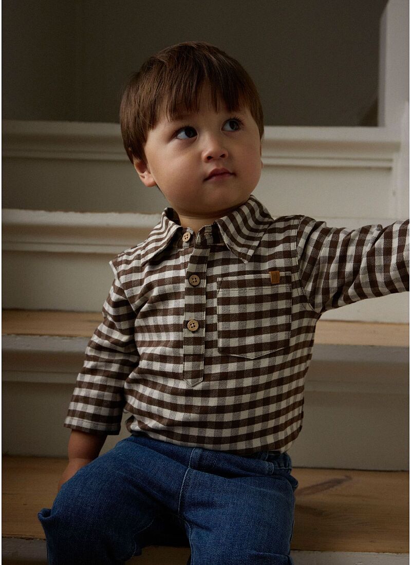 CHECKED SHIRT BODY TEAK