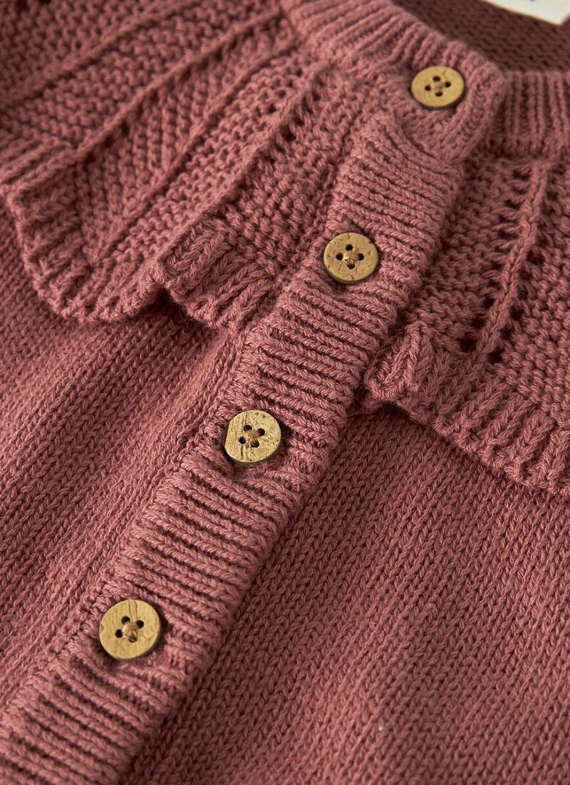 KNITTED  JACKET WITHERED ROSE