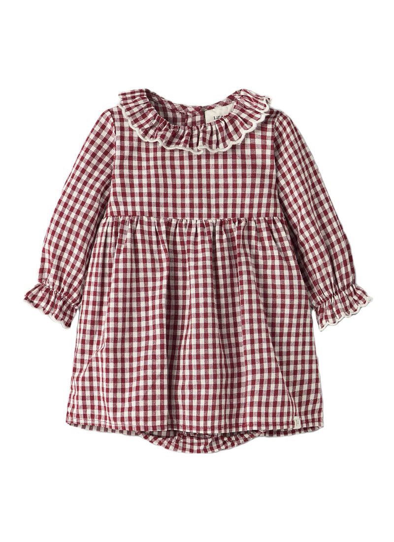 ORGANIC COTTON DRESS BIKING RED