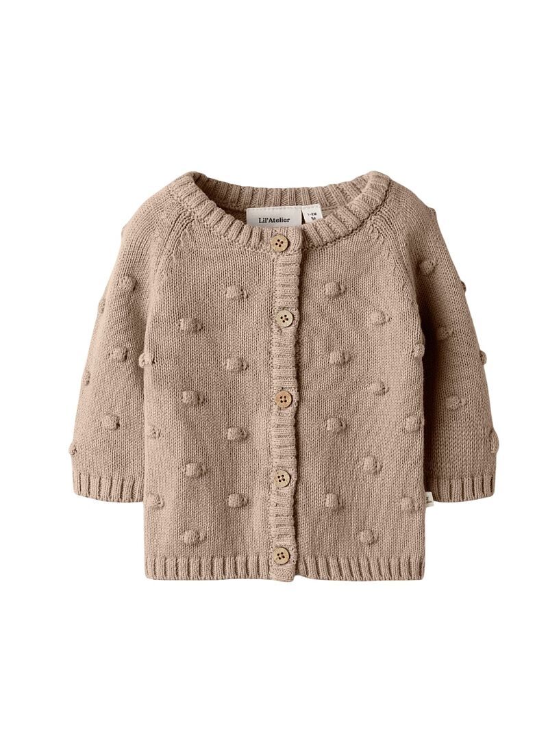 KNITTED CARDIGAN OXFORD TAN