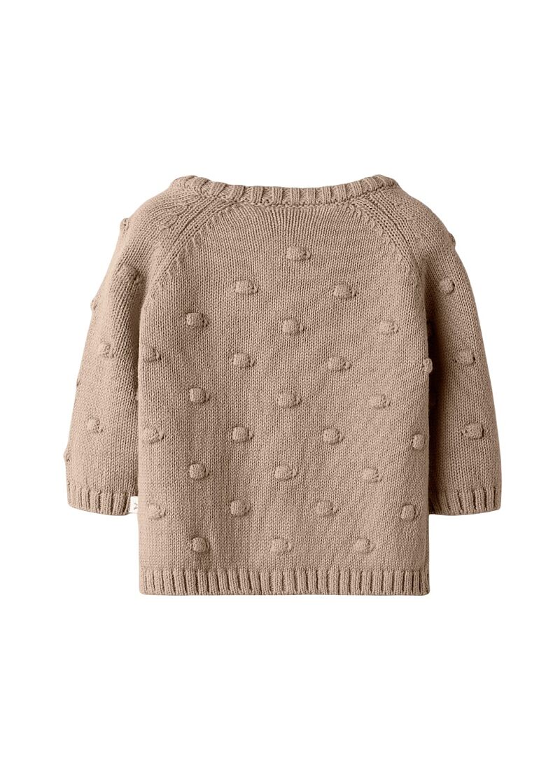 KNITTED CARDIGAN OXFORD TAN