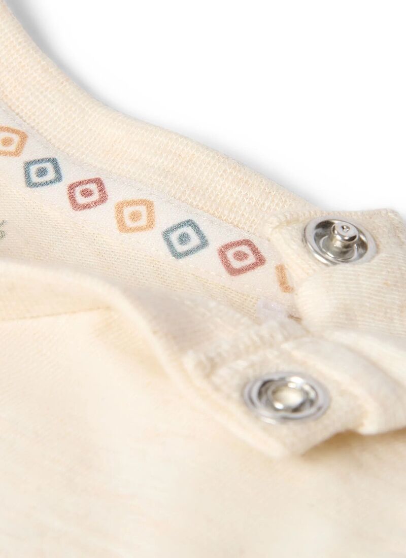 ORGANIC COTTON LONG SLEEVE BLOUSE SAND MELEE