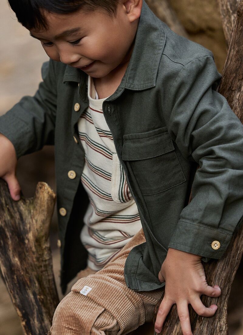 ORGANIC COTTON SHIRT DEEP OLIVE