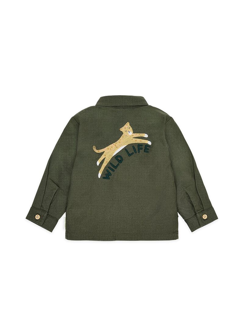 ORGANIC COTTON SHIRT DEEP OLIVE