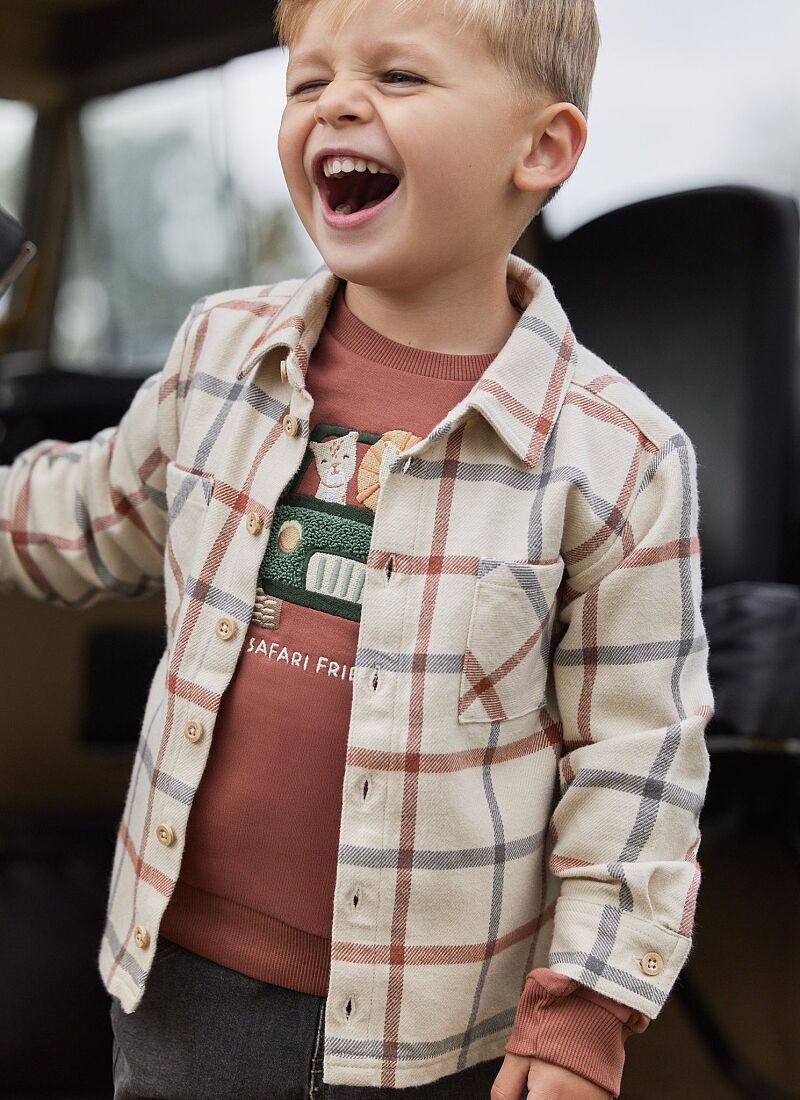 ORGANIC COTTON SHIRT SAFARI CHECK