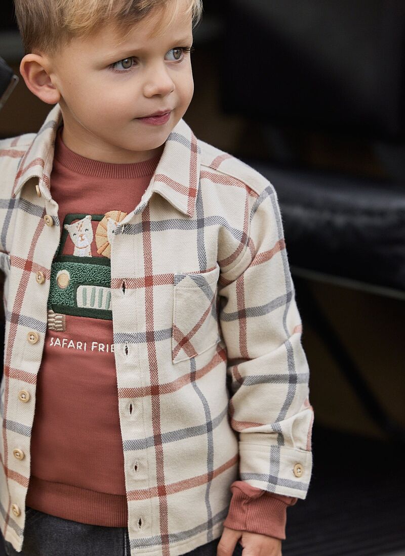 ORGANIC COTTON SHIRT SAFARI CHECK