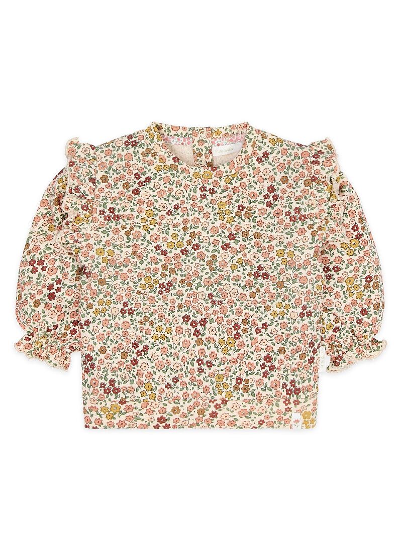 ORGANIC COTTON SWEATSHIRT SAFARI FLOWERS