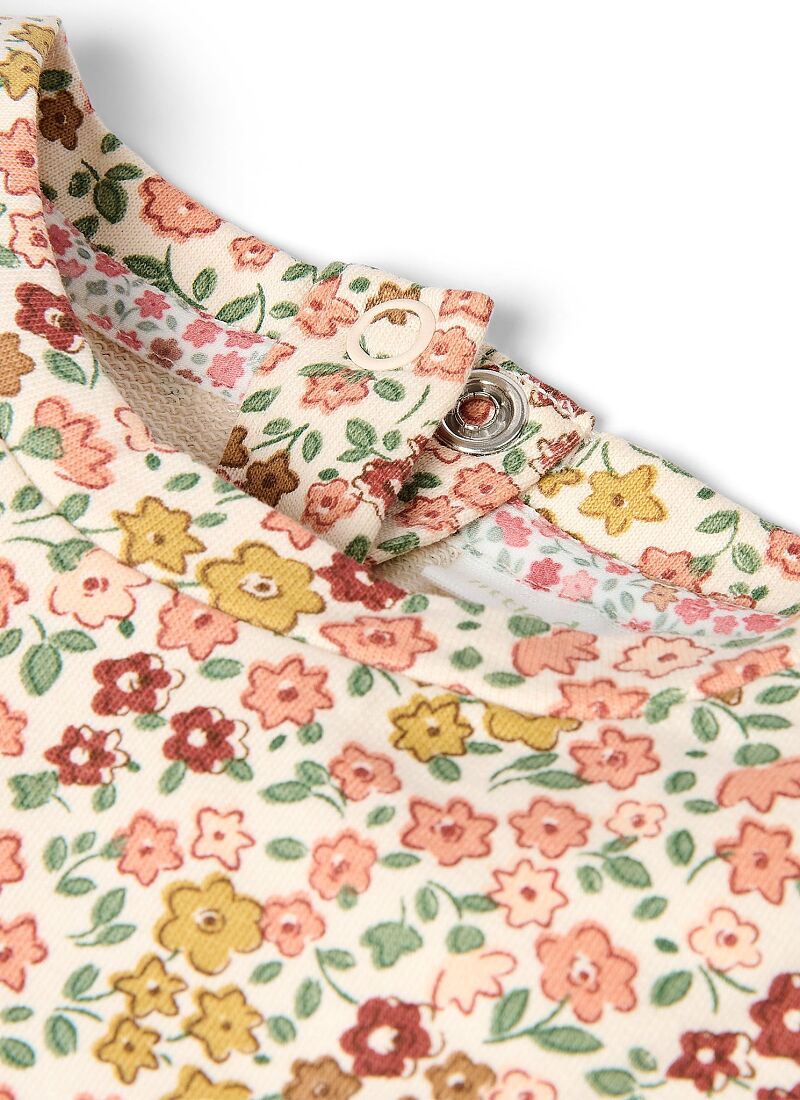ORGANIC COTTON SWEATSHIRT SAFARI FLOWERS