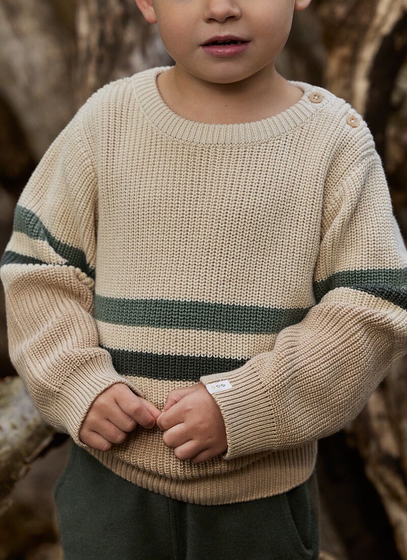 ORGANIC COTTON SWEATER WARM TAUPE