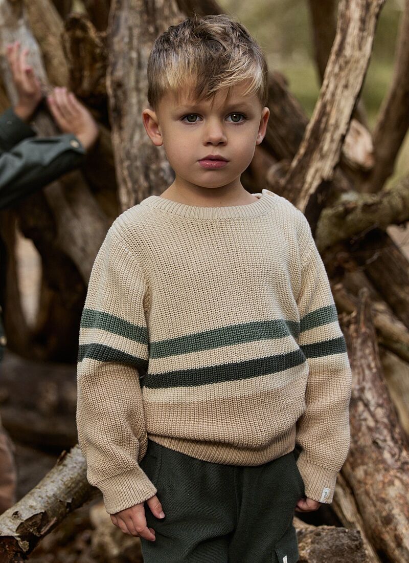 ORGANIC COTTON SWEATER WARM TAUPE