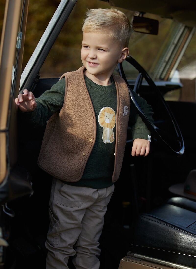 VEST TEDDY MUDSTONE