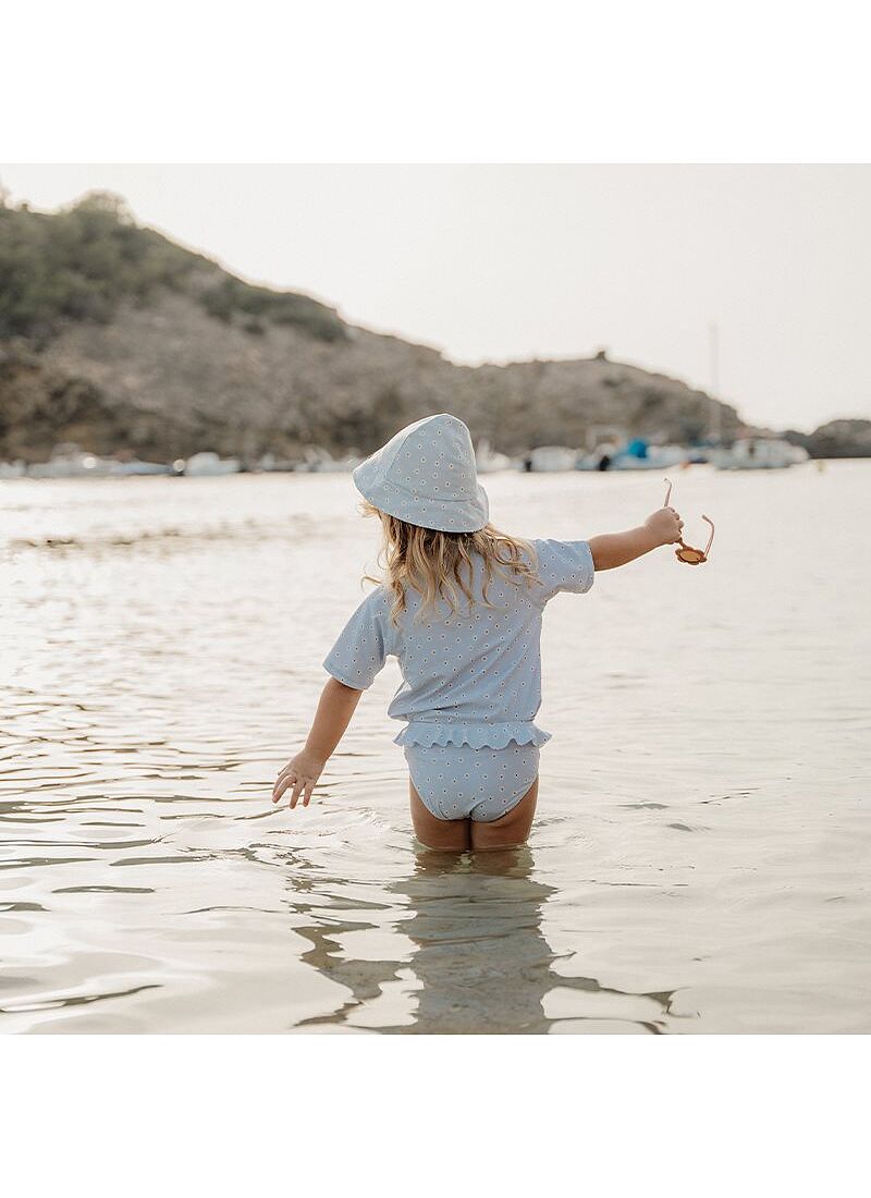 SWIM T-SHIRT DAISIES BLUE